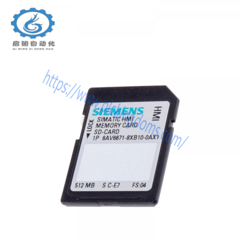 Siemens 6AV6671-8XB10-0AX1: Industrial-grade SD Memory Card for Control Systems