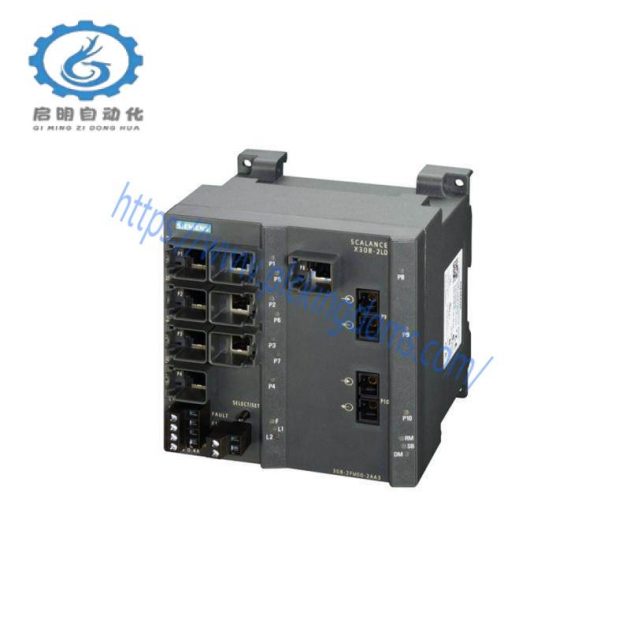 SIEMENS SCALANCE X308-2LD Modular Plus Industrial Ethernet Switch, 2X 1000Mbps SM SC + 1X 10/100/1000Mbps & 7X 10/100Mbps RJ45 Ports