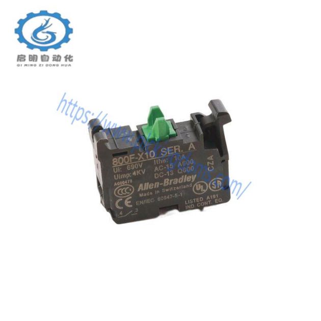 Schneider 800F-X10 Contact Block, 22.5mm, Plastic, 1NO - Industrial Control Solutions