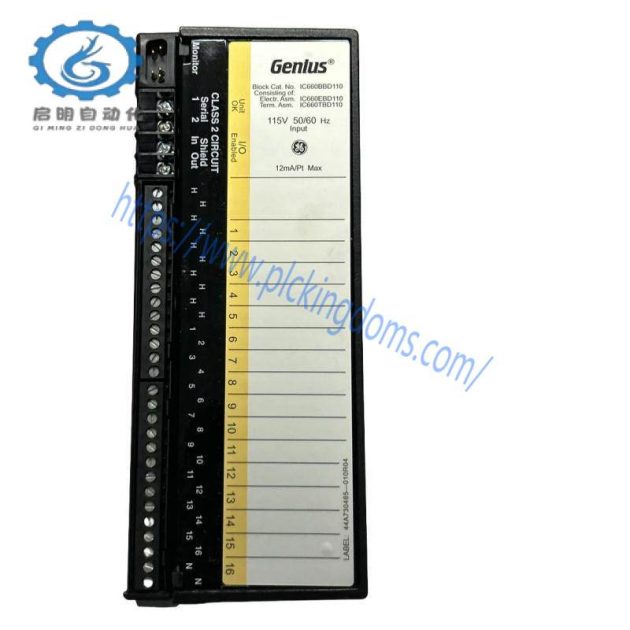GE IC660BBD110 Digital Input Module, 8 Channels, 24 VDC