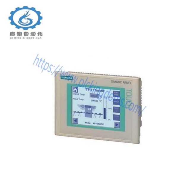 SIEMENS SIMATIC Touch Panel TP 177 MICRO for S7-200, 5.7" Blue Mode STN Display, Configurable with WINCC Flexible