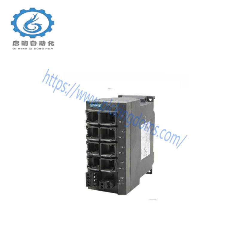 SIEMENS 6GK5208-0BA00-2AA3: Industrial-grade SCALANCE X208 Managed Ethernet Switch, 8 Ports