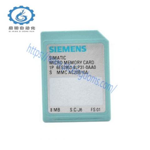 Siemens 6ES7 953-8LP31-0AA0 Memory Card for Industrial Control, Optimized for Global Markets