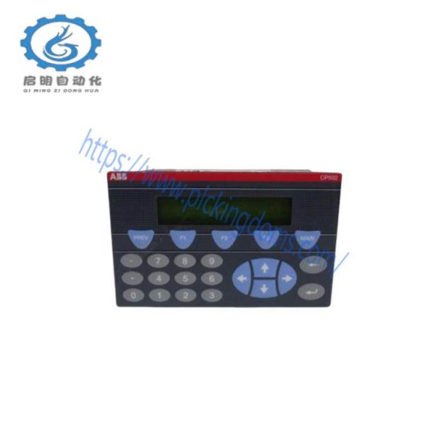 ABB CP502 1SBP260190R1001-A: Text Display Panel for Industrial Automation Solutions